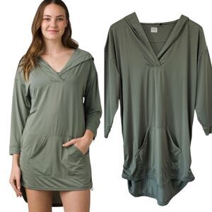 Prana Mantra Bay Beach Pool Tunic Cover Hoodie UPF 25+ Lightweight Size Medium